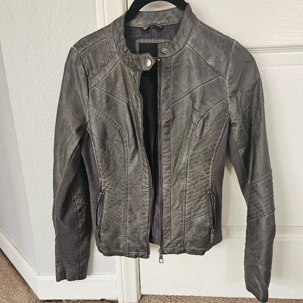 Grey Leather Jacket